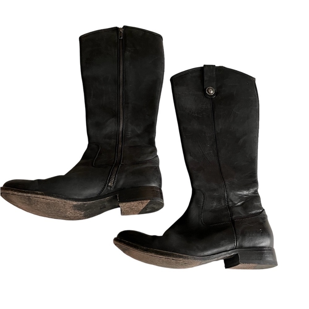 Frye melissa knee high button equestrian boots women’s size 8.5B black leather